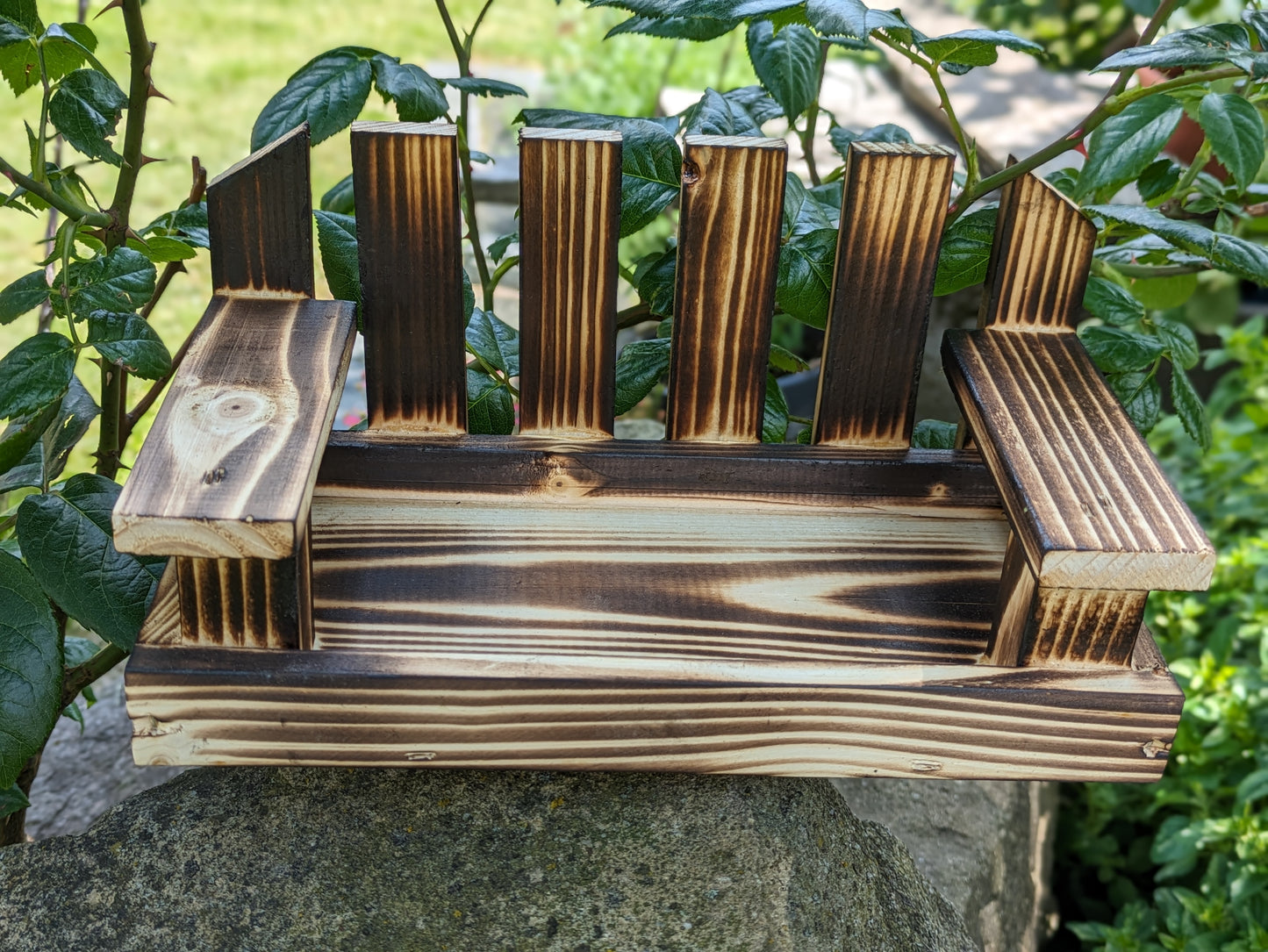 Handmade Wooden Bird Feeder - Swing – Garden Decoration